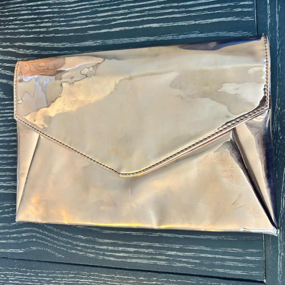 Lulus Rose Gold Metallic Clutch